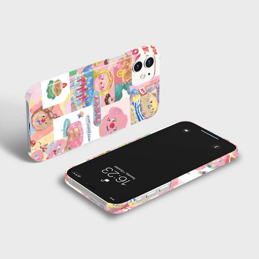 CaseMuses Pink Heaven Cake – Dreamy Childhood Painting Phone Case
