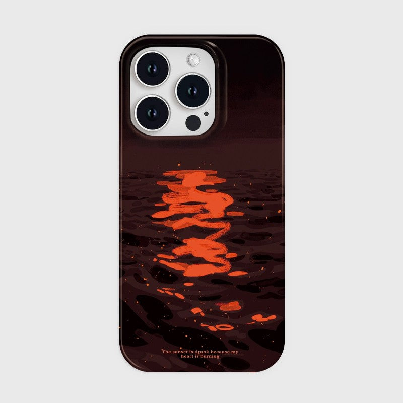 CaseMuses Burning Sunset Reflection Phone Case