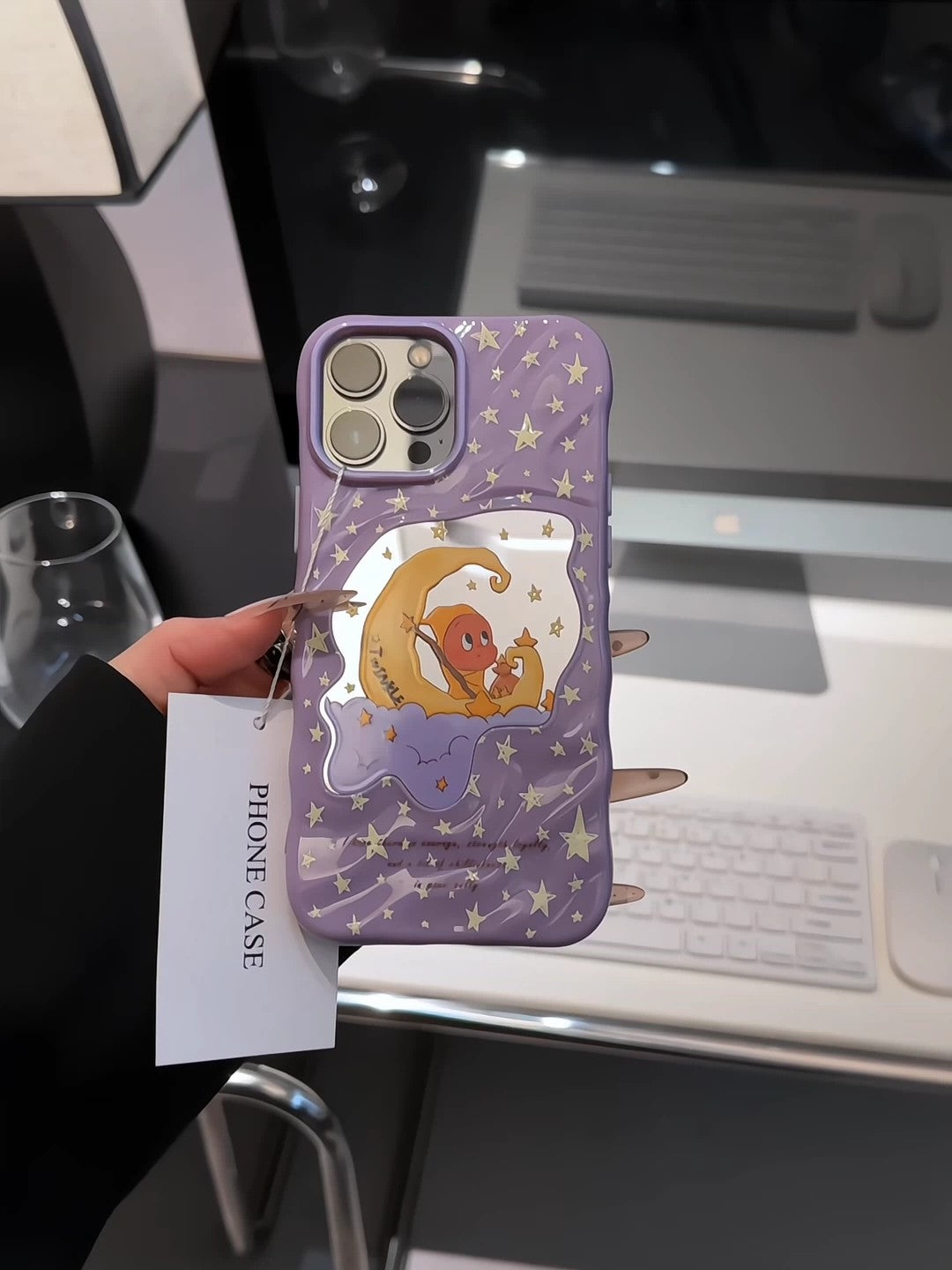 CaseMuses Dreamy Moon & Stars Case – Cute Cartoon Mirror Cover