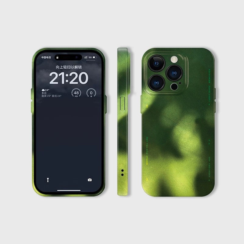 CaseMuses Green Shadows Minimalist Nature iPhone Case