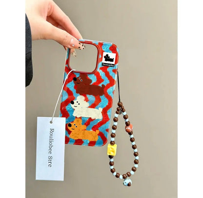 CaseMuses Red and Blue Dachshund Phone Case