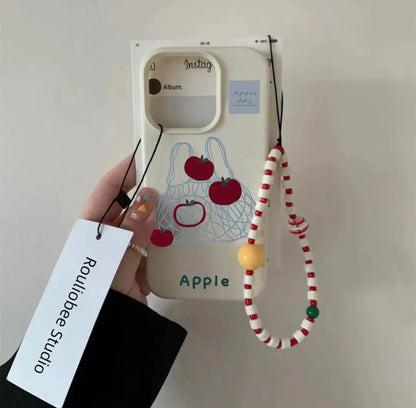 CaseMuses Soft Cream Beaded Phone Case