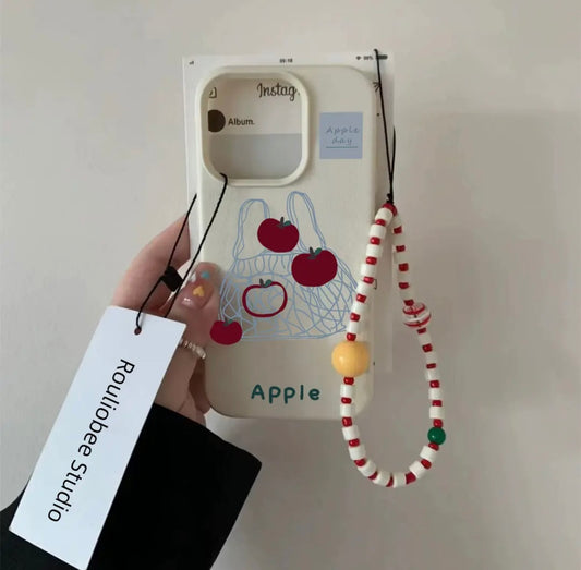 CaseMuses Soft Cream Beaded Phone Case