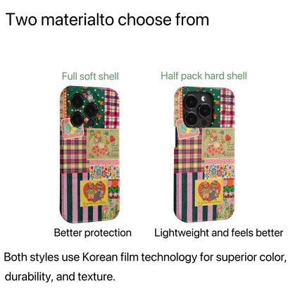 CaseMuses Vintage Patchwork Valentine Phone Case – Retro Love-Inspired Design