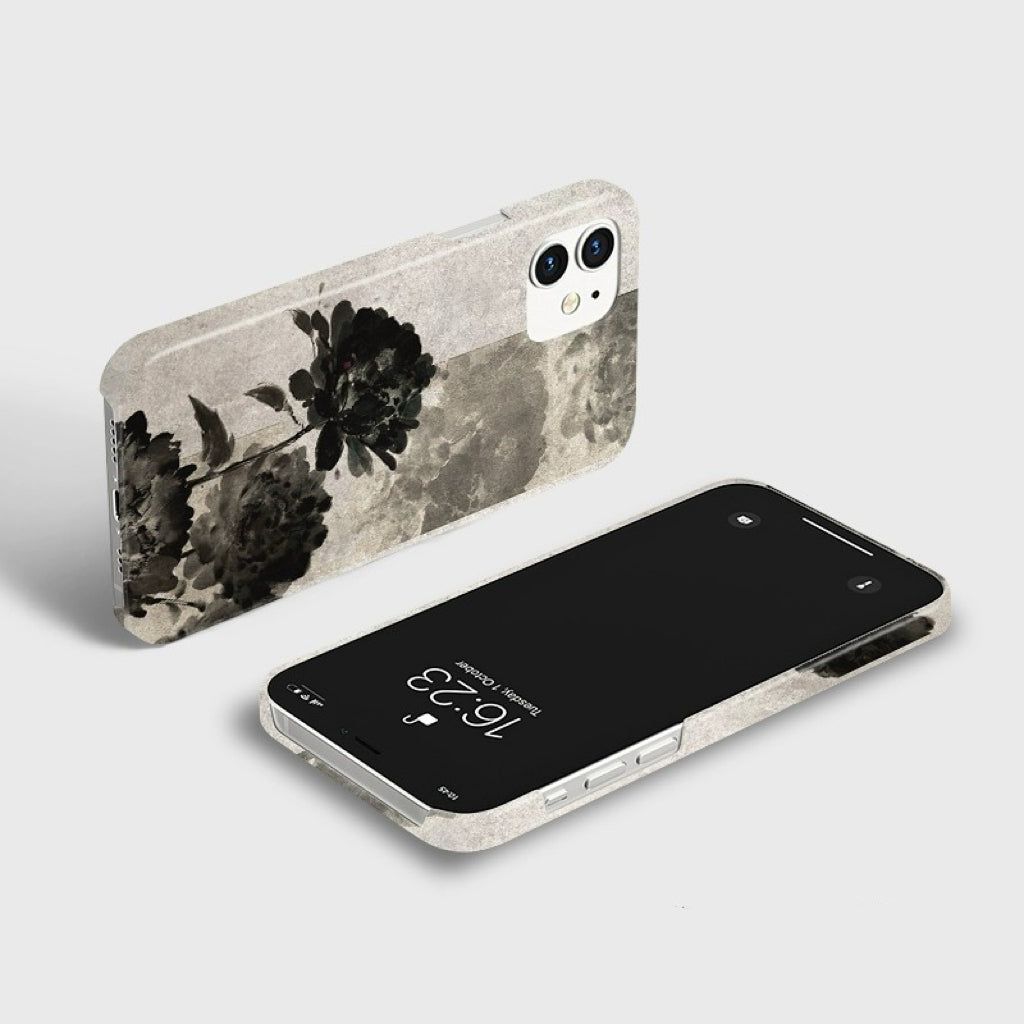 CaseMuses Chinese Style Peony Flower ink Painting Mobile Phone Case