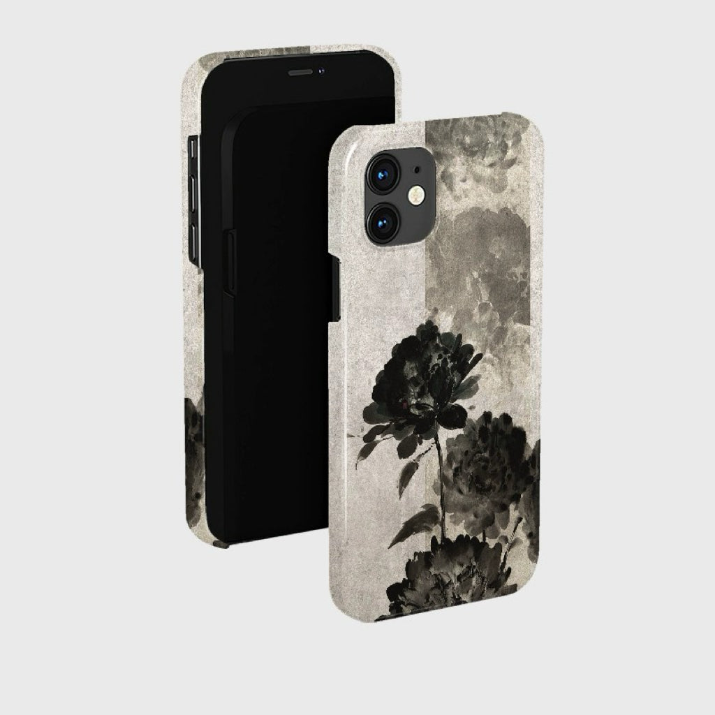 CaseMuses Chinese Style Peony Flower ink Painting Mobile Phone Case