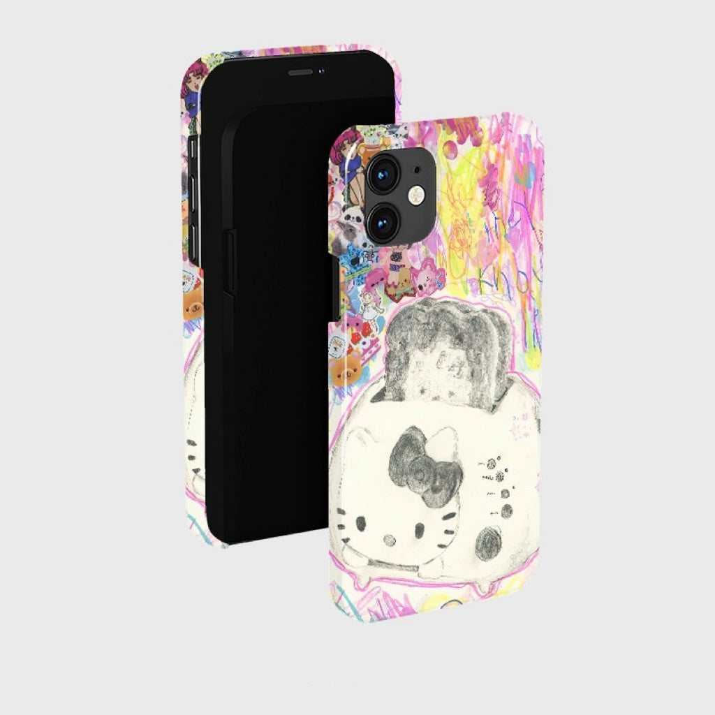 CaseMuses Cute Rainbow Toast Hello Kitty Phone Case