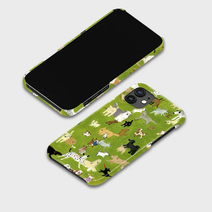 CaseMuses Green Puppy Parade iPhone Case