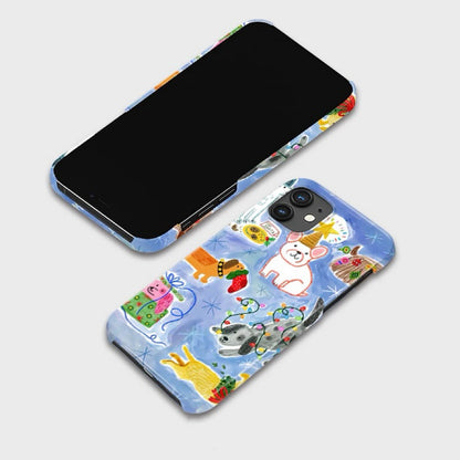 CaseMuses Festive Pup Parade – Holiday Dog Illustration Case