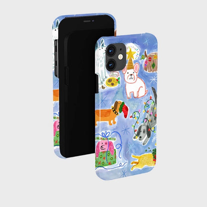 CaseMuses Festive Pup Parade – Holiday Dog Illustration Case
