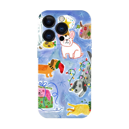 CaseMuses Festive Pup Parade – Holiday Dog Illustration Case