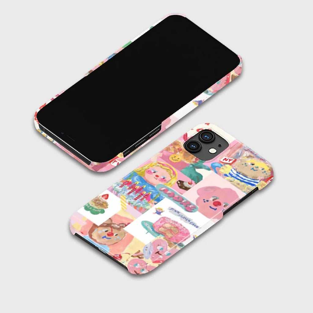 CaseMuses Pink Heaven Cake – Dreamy Childhood Painting Phone Case