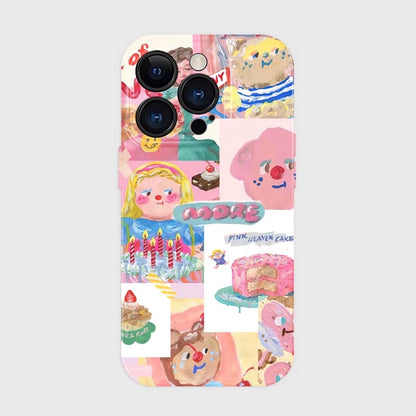 CaseMuses Pink Heaven Cake – Dreamy Childhood Painting Phone Case