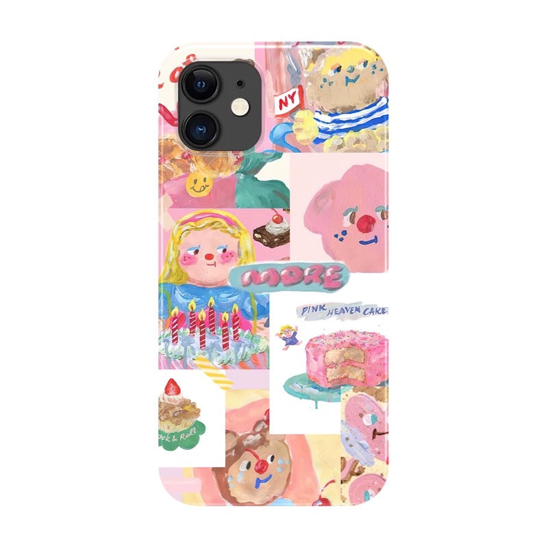 CaseMuses Pink Heaven Cake – Dreamy Childhood Painting Phone Case