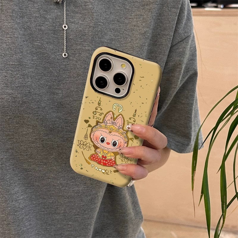 CaseMuses MagSafe Compatible Gold Foil Lotus La BuBu Cute Phone Cases