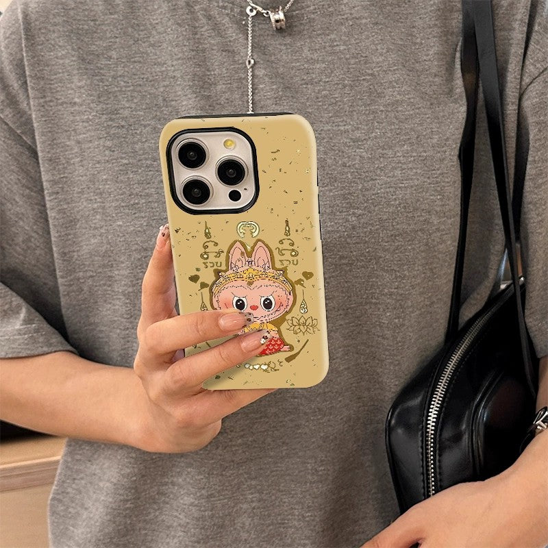 CaseMuses MagSafe Compatible Gold Foil Lotus La BuBu Cute Phone Cases