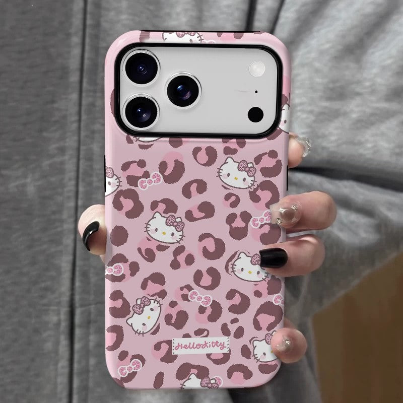 CaseMuses Pink Leopard Hello Kitty Phone Case