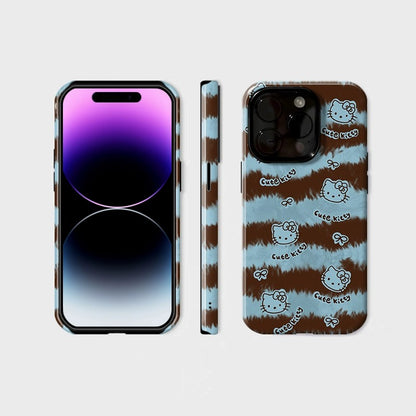 CaseMuses Cute Striped Hello Kitty Niche Phone Cases