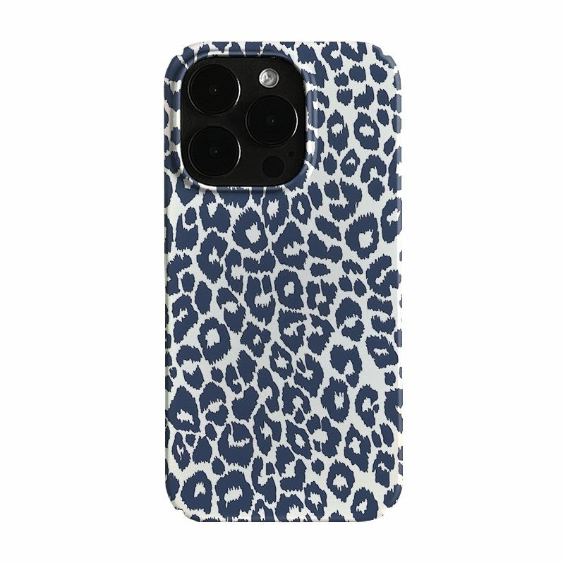 CaseMuses Navy Leopard Print Phone Case
