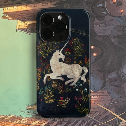 CaseMuses Embroidered Unicorn Art Niche Phone Case