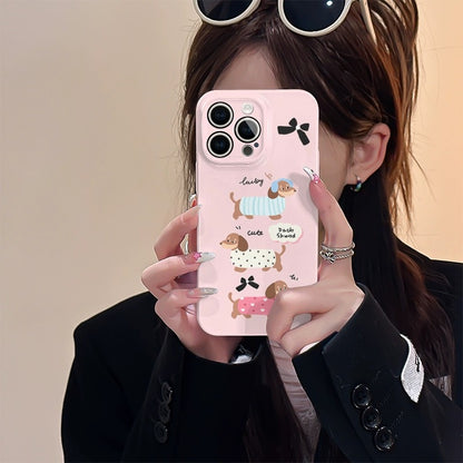 CaseMuses Pink Cute Dachshund Dog Phone Case