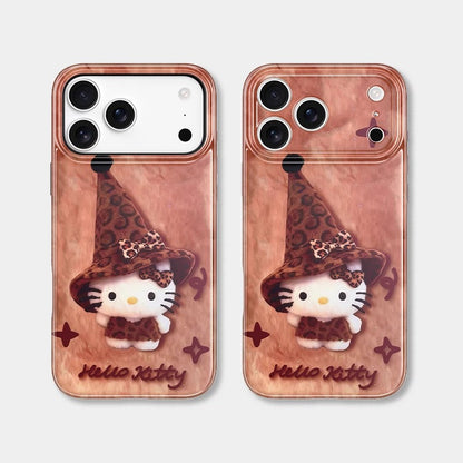CaseMuses Hello Kitty Leopard Witch 3D Soft Case – Cute & Trendy Brown Design