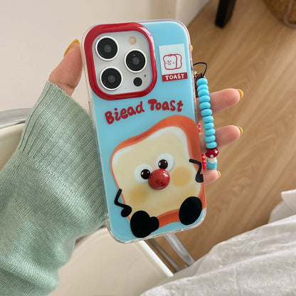 CaseMuses Cute Toast Character 3D Phone Case