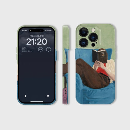 CaseMuses Leisure Reader Series - Cozy Blue Phone Case