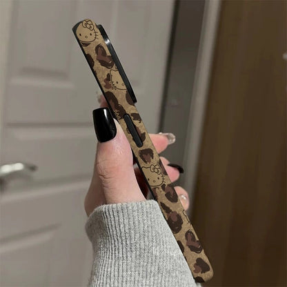 CaseMuses Brown Leopard Print Hello Kitty Phone Cases