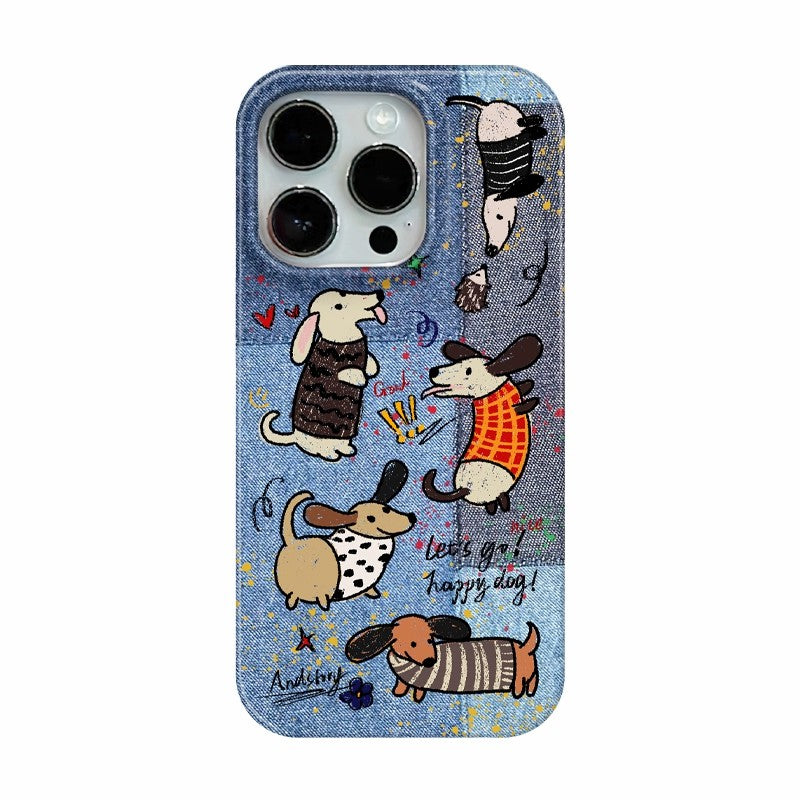 CaseMuses Cowboy Happy Dog Parade Phone Case