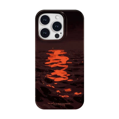 CaseMuses Burning Sunset Reflection Phone Case