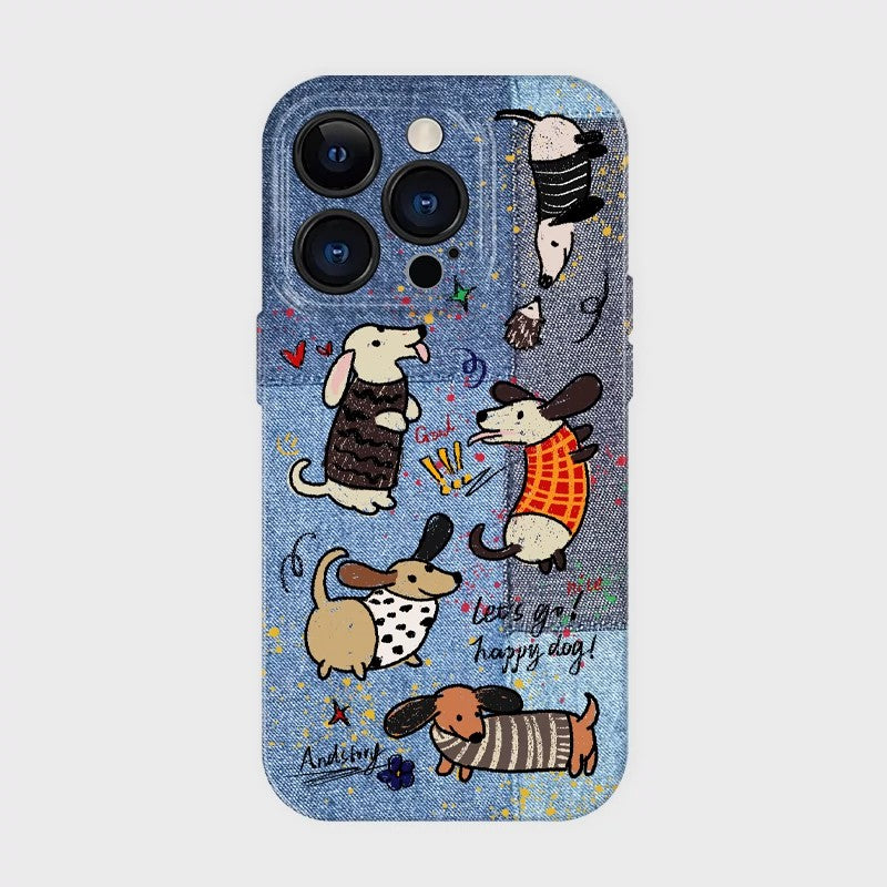 CaseMuses Cowboy Happy Dog Parade Phone Case