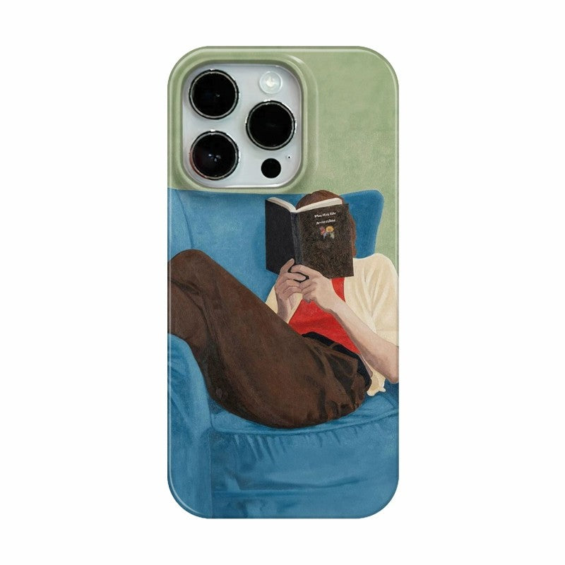 CaseMuses Leisure Reader Series - Cozy Blue Phone Case