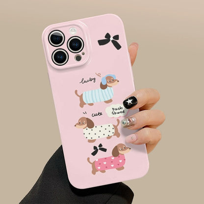 CaseMuses Pink Cute Dachshund Dog Phone Case