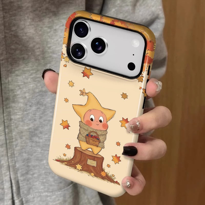 CaseMuses Autumn Maple Leaf Star Person Phone Case