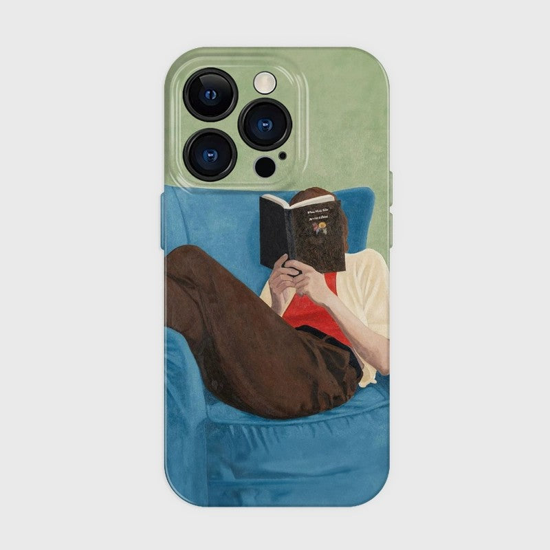 CaseMuses Leisure Reader Series - Cozy Blue Phone Case