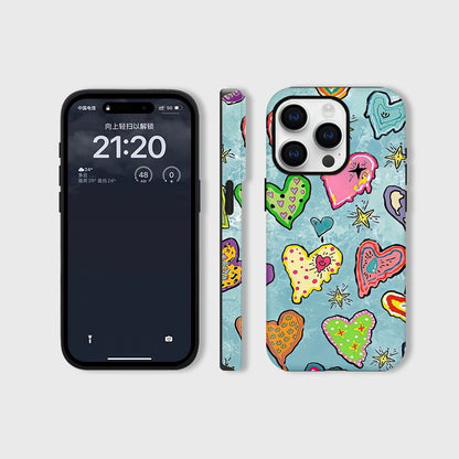 CaseMuses Doodle Hearts Pop Phone Case