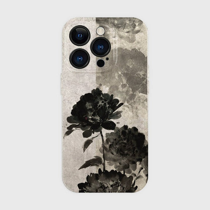 CaseMuses Chinese Style Peony Flower ink Painting Mobile Phone Case