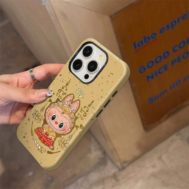 CaseMuses MagSafe Compatible Gold Foil Lotus La BuBu Cute Phone Cases