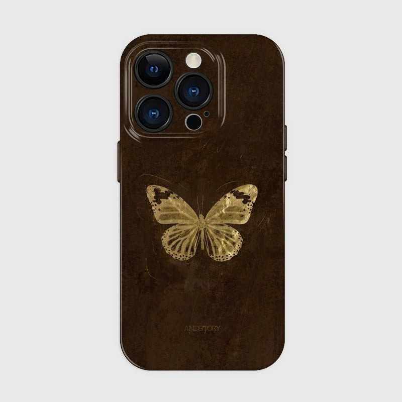 CaseMuses Classic Gold Butterfly Shell Phone Case