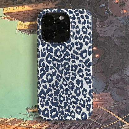 CaseMuses Navy Leopard Print Phone Case