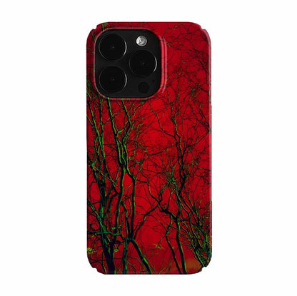 CaseMuses Red Forest iPhone Case – Artistic Nature-Inspired Cover for iPhone 11 to 16
