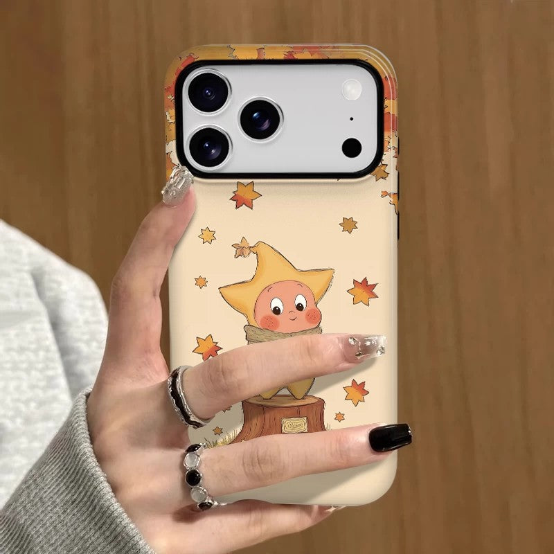 CaseMuses Autumn Maple Leaf Star Person Phone Case