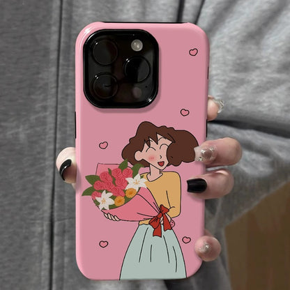 CaseMuses Cute Couple Flower Bouquet Phone Case Set