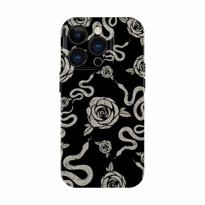 CaseMuses Gothic Rose & Snake Pattern Phone Cases