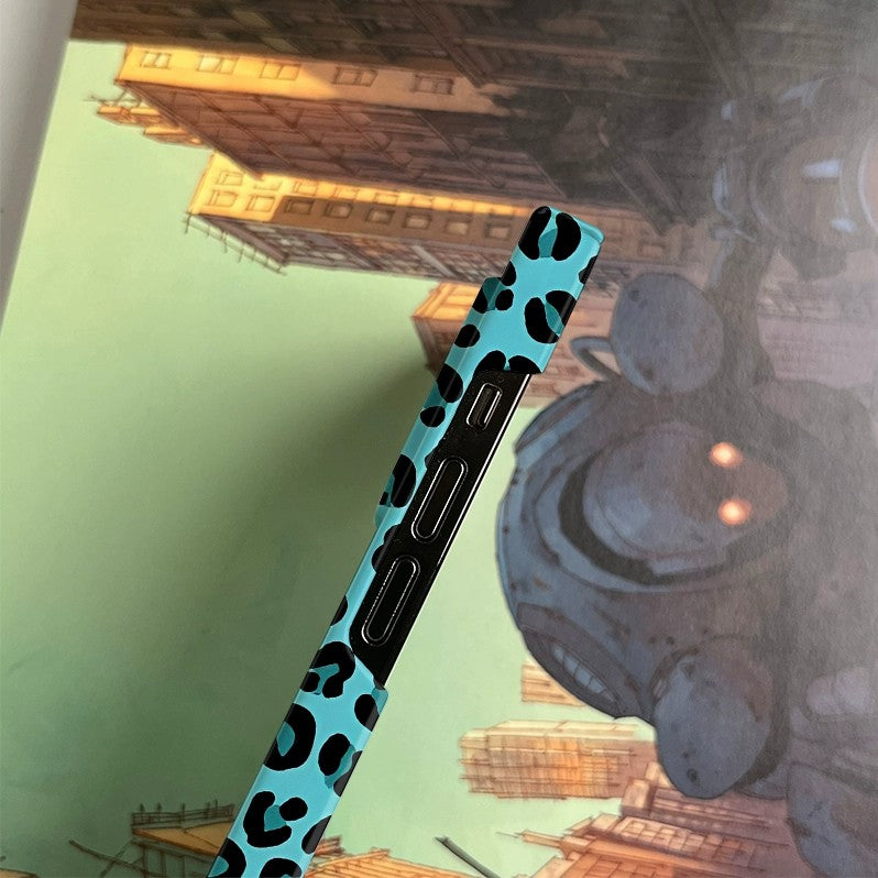 CaseMuses Turquoise Leopard Print Phone Case