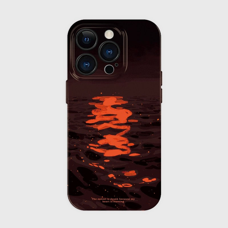 CaseMuses Burning Sunset Reflection Phone Case