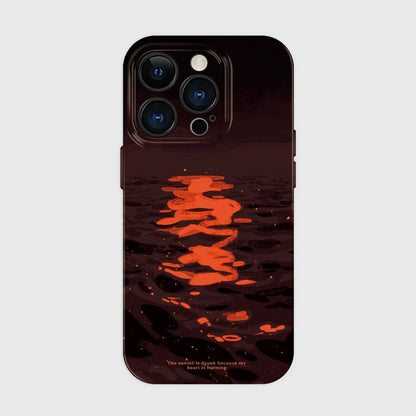 CaseMuses Burning Sunset Reflection Phone Case
