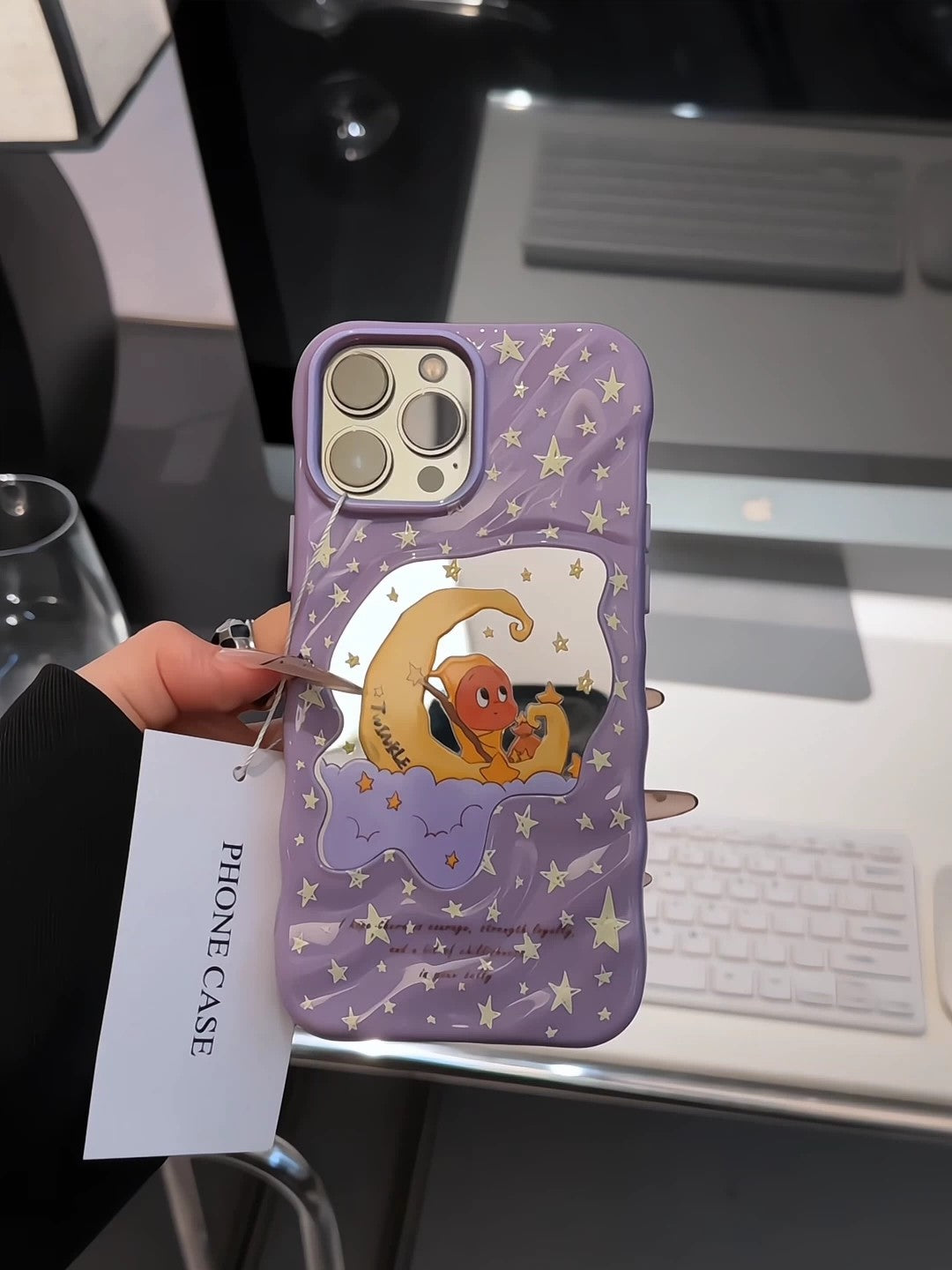 CaseMuses Dreamy Moon & Stars Case – Cute Cartoon Mirror Cover