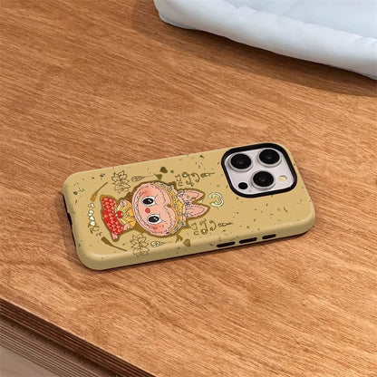 CaseMuses MagSafe Compatible Gold Foil Lotus La BuBu Cute Phone Cases